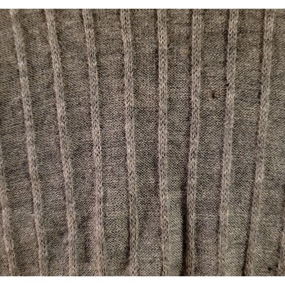 Mendocino Men's XL Wool Gray Turtleneck Sweater Ribbed Long Sleeve - Picture 3 of 5